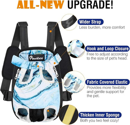 Pawaboo Pet Carrier Backpack, Adjustable Pet Front Cat Dog Carrier Backpack - Image 4