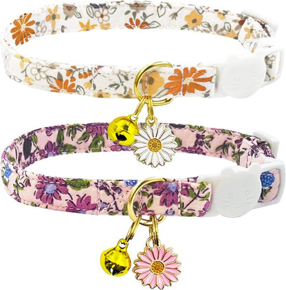 2 Pack Cotton Breakaway Cat Collars Set by Unknown