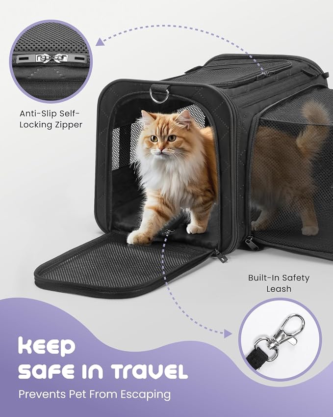 MIDOG Cat Carrier Soft for Small to Medium-Sized Cats, TSA Airline Approved - Image 4