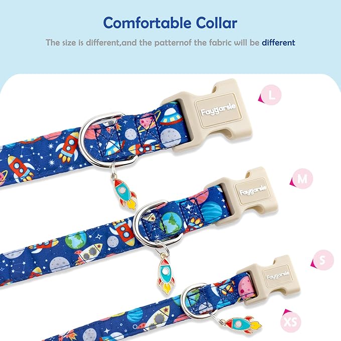 Faygarsle Space Theme Dog Collar - Image 5