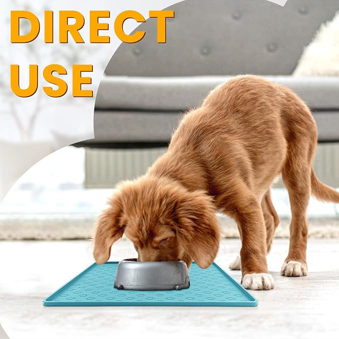 Ptlom Dog Food Mat Anti-Slip Bowl Mats - Image 3