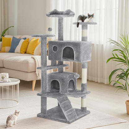 DUMOS 54-inch Indoor Cat Tree Tower –Multi-Level Pet House - Image 5