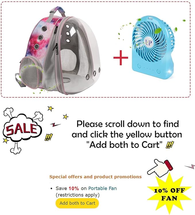 Front Expandable Cat Backpack Carrier, Fit up to 20 lbs, Space Capsule - Image 7