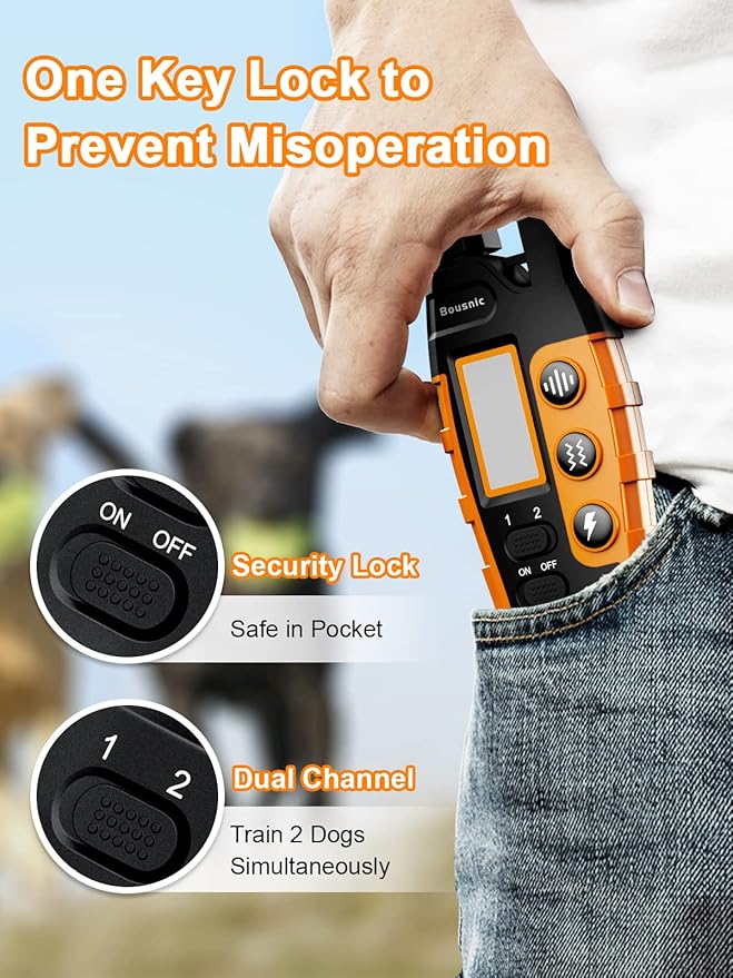 Bousnic Dog Shock Collar 2 Dogs - 3300 ft Waterproof Training Collar - Image 5