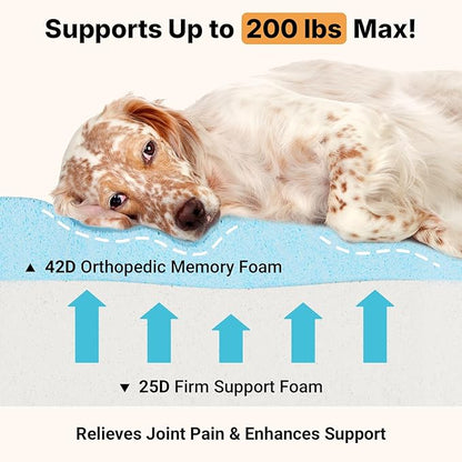 Veehoo Orthopedic Memory Foam Dog Bed, 7 Inch Thick Extra Large XXL Dog Bed - Image 3