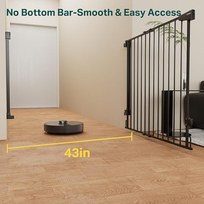 Cumbor 34" Extra Tall No Bottom Bar Baby Gate - Image 2