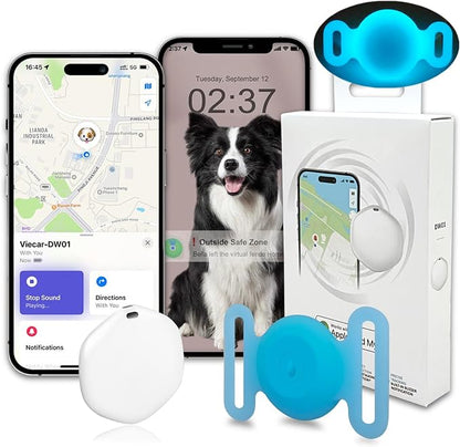 GPS Tracker for Dogs, Mini GPS Cat Tracker, IPX8 Waterproof GPS Tracker for Cats by Bingolar