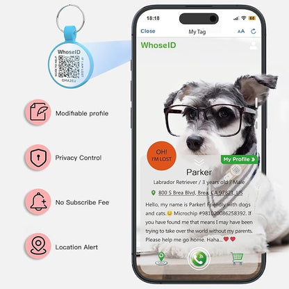 ESA Dog Tag, QR Code Dog Tag, Modifiable Free Pet Online Profile, Scannable QR - Image 3