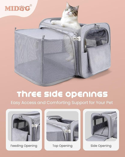 MIDOG Cat Carrier Soft for Small to Medium-Sized Cats, TSA Airline Approved - Image 3