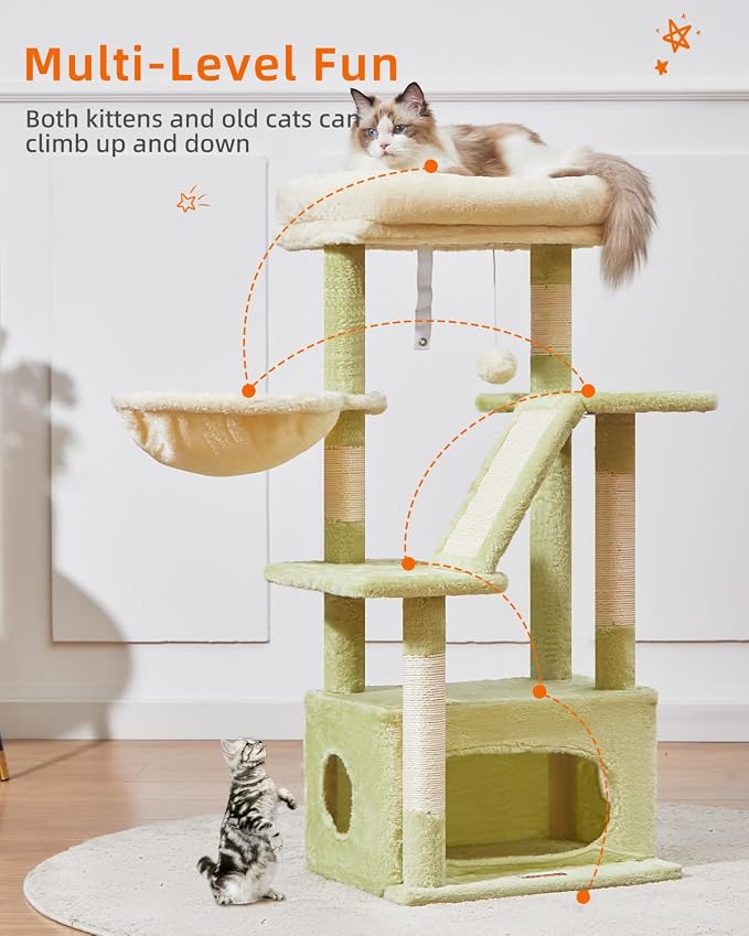 Taoqimiao Cat Tree, 38.5-Inch Cat Tower - Image 5