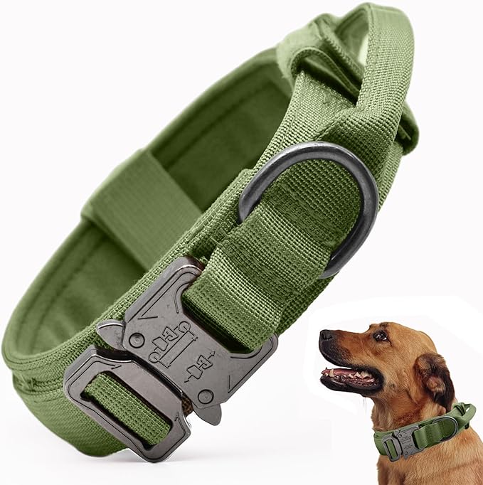 Tactical Dog Collar, Adjustable Military Training Nylon Dog Collar by CADONO
