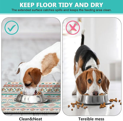 Pet Feeding Mat for Floors Waterproof Dog Mat for Food and Water Absorbent - Image 5