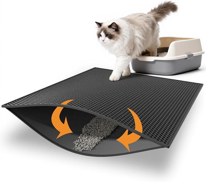 Pieviev Cat Litter Mat Double Layer Waterproof Urine Proof Trapping Mat 1 Pack) by Pieviev