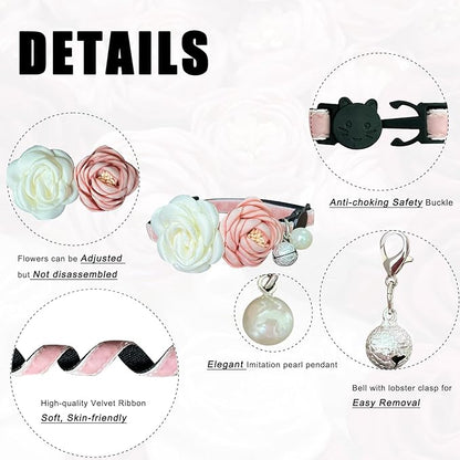 Fupo Pink Cat Collars for Girl Cats - Image 2