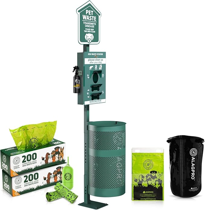 ALAGPRO® Pet Waste Station Outdoor Dog Waste Station by ALAGPRO