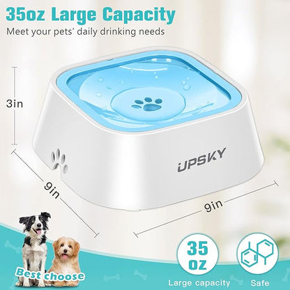 UPSKY No-Slip Slow Drinking Bowl - 35oz No Spill Pet Water Dispenser - Image 3