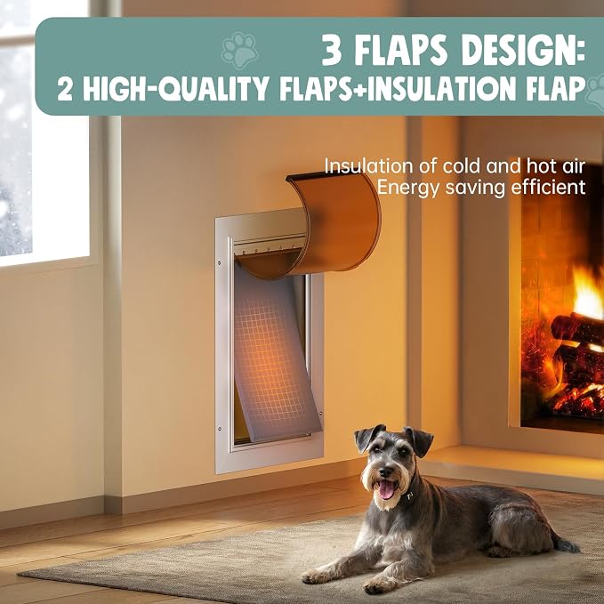 3-Flap Insulated Aluminum Dog Door - Image 4