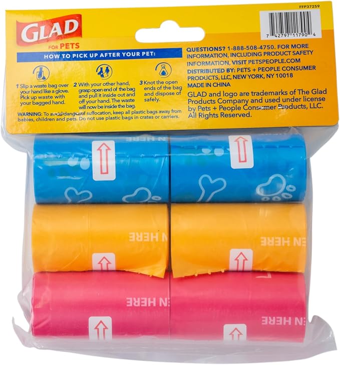 Glad for Pets Scented Waste Bags, Tear Resistant Pet Poop Pick-up Bags - Image 3