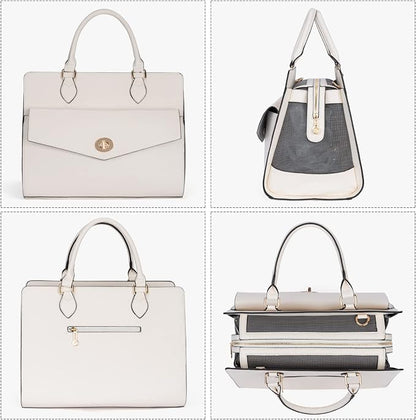Stylish Pet Carrier Purse Leather Bag - Image 3
