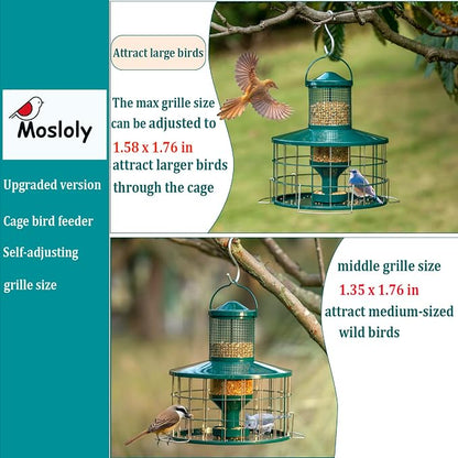 Upgraded Caged Bird Feeders Squirrel-Proof, Flexible Adjustment of Grille Size - Image 8