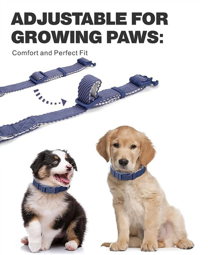Dynmeow Soft and Breathable Cotton Dog Collar, Durable Adjustable Heavy-Duty - Image 3