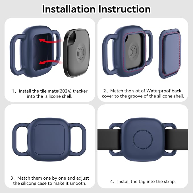 DDJ 2-Pack Dog Collar Holder for Tile Life360 Mate 2022 Tracker, Waterproof - Image 9