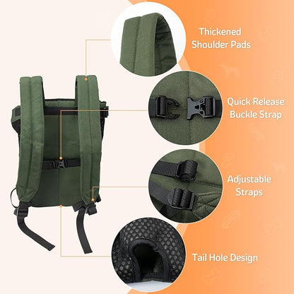 Dog Carrier Backpack, Pet Front Carrier Backpack Legs Out Dog Chest Carrier - Image 4