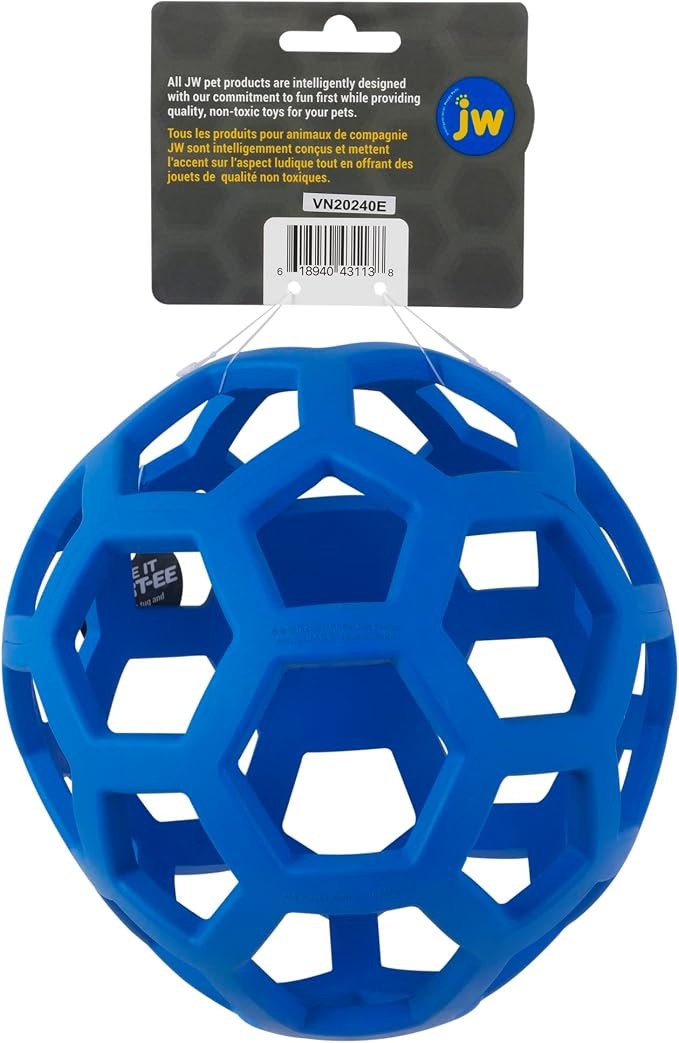 JW Pet Hol-ee Roller Dog Toy Puzzle Ball, Natural Rubber, Extra Large, Colors - Image 2