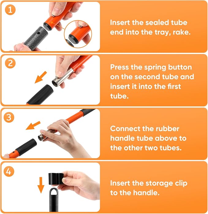 Pooper Scooper, Detachable Long Handle Dog Pooper Scoopers - Image 5