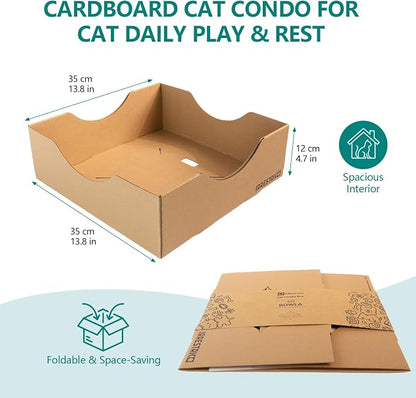 Modular Cardboard Cat Condo System, Bowl-Shaped Cat Bed Module, Foldable - Image 5