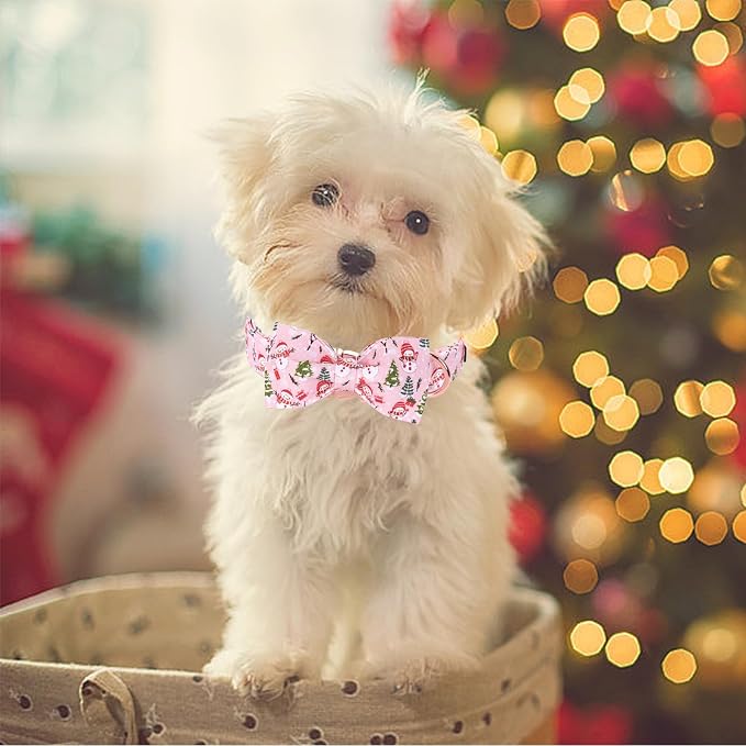 Christmas Dog Collar, Christmas Tree and Snowman Print Cute Winter Holiday - Image 5