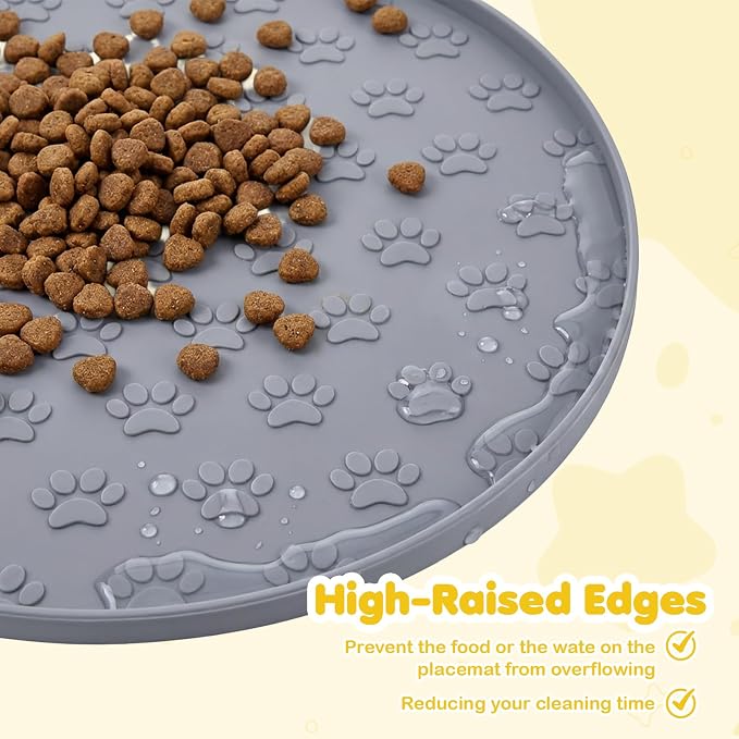 Silicone Pet Food Mat, Dog Dish Mat, Dog Cat Food Mats Small, Silicone Mats - Image 3
