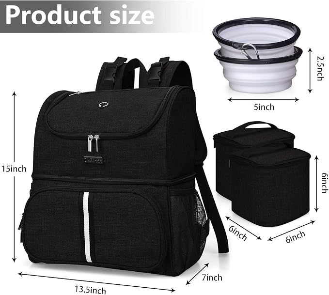 BAGLHER Pet Travel Bag, Double-Layer Pet Supplies Backpack, Pet Travel Backpack - Image 7