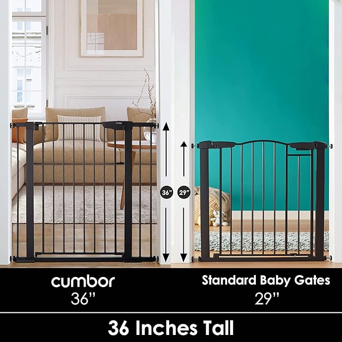 Cumbor 36" Extra Tall Baby Gate - Image 3