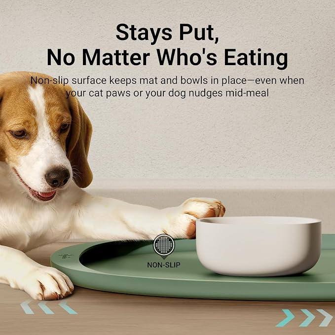 DownyPaws Dog Food Mats for Floors Waterproof, BPA Free Silicone Dog Bowl Mat - Image 7