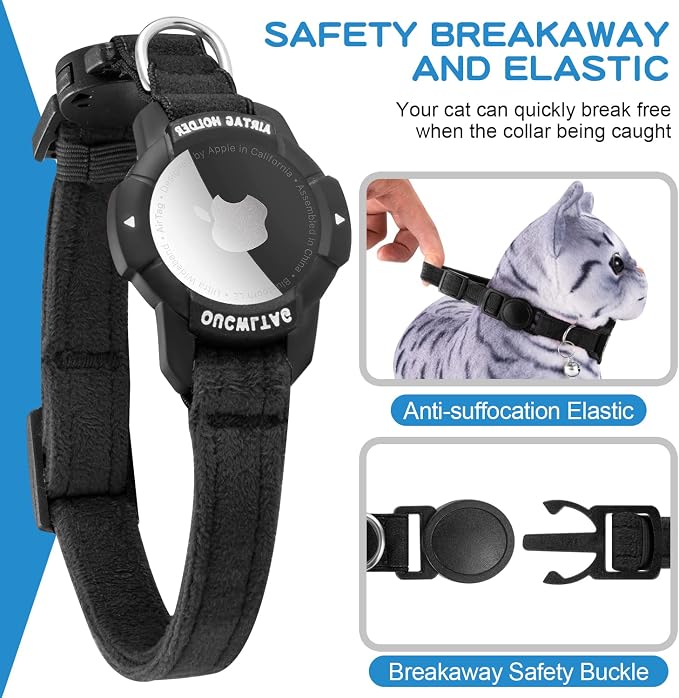 Luminous AirTag Cat Collar Breakaway, OUCWLTAG GPS Cat Collar - Image 3