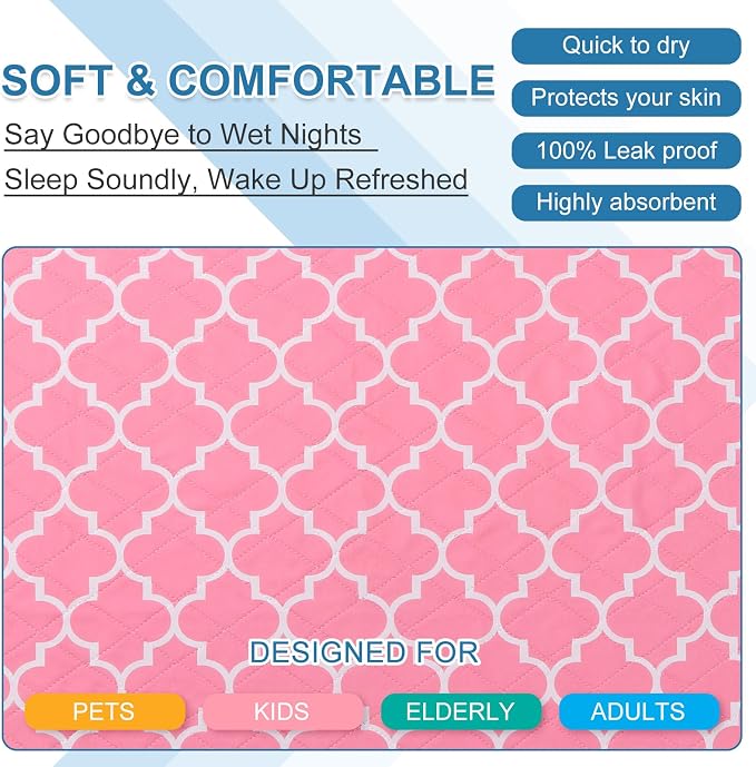 OUTCREATOR® Washable Bed Pads 34" x 76", Incontinence Mattress Protector - Image 5