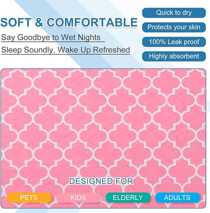 OUTCREATOR® Washable Bed Pads 34" x 76", Incontinence Mattress Protector - Image 5