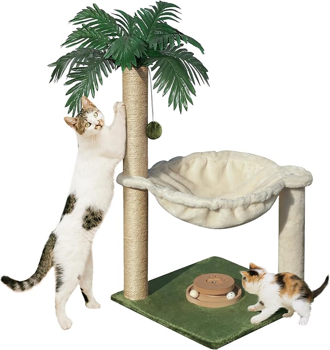Fantasreen Cat Scratching Post 28 Inches Small Cat Tree Tower by Fantasreen