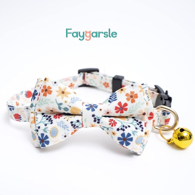Faygarsle 2 Pack Cotton Designer Breakaway Cats Collar - Image 4