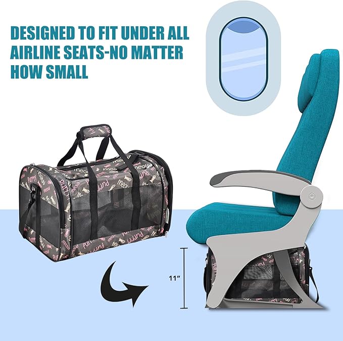 Soft-Sided Kennel Pet Carrier for Small Dogs, Airline Approved Cat Carriers Dog - Image 4