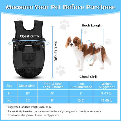 Petmolico Pet Dog Carrier Backpack, Adjustable Dog Legs-Out Front Backpack - Image 2