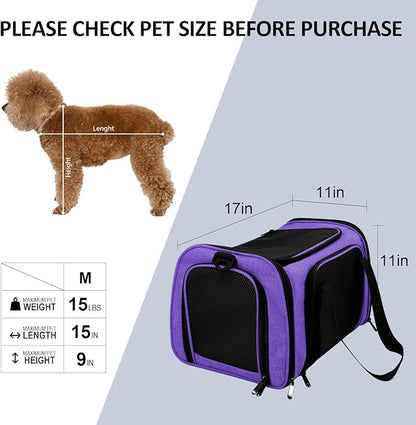 Henkelion Pet Carrier for Small Medium Cats Dogs Puppies up to 15 Lbs, Airline - Image 8