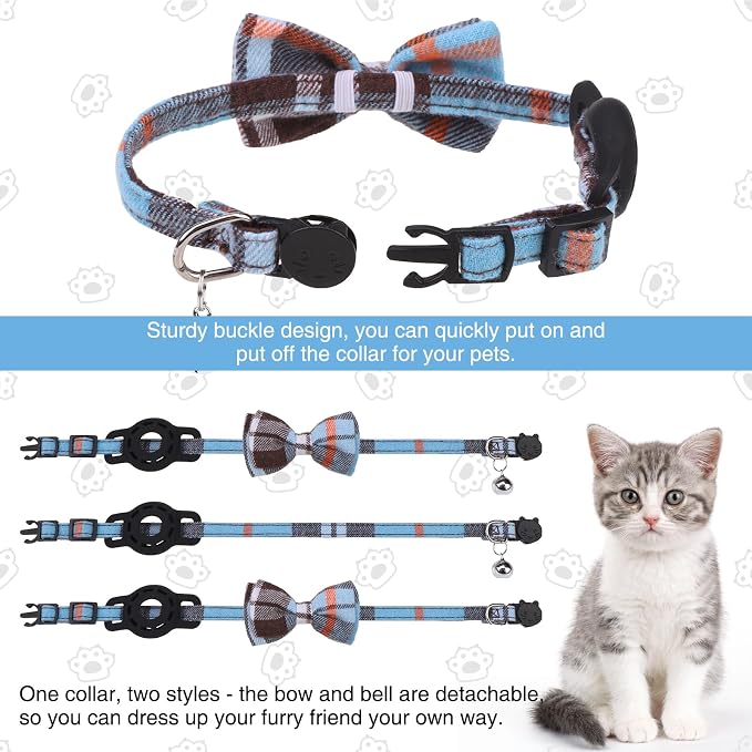 Airtag Cat Collar with Bells, Kitten Collar Breakaway - Image 6