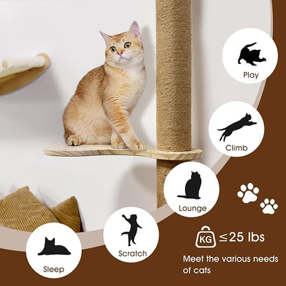Wall Mount Cat Wall Shelves – Hammock, Scratching Post - Image 4