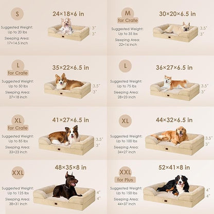 EHEYCIGA Orthopedic Dog Beds for Large Dogs, Waterproof Memory Foam Large Pet - Image 2