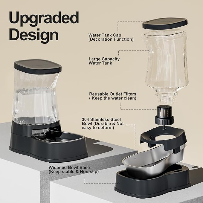 Gardner Pet Automatic Dog Water Dispenser Gravity Stainless Steel Water Waterer - Image 4