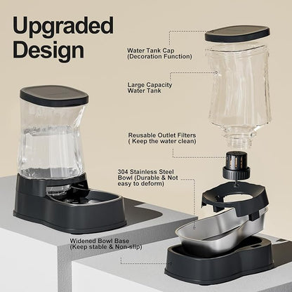 Gardner Pet Automatic Dog Water Dispenser Gravity Stainless Steel Water Waterer - Image 4