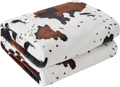 Bnuitland Cow Printed Fleece Flannel Throw Blanket, 300 GSM Double Sided Fuzzy - Image 7