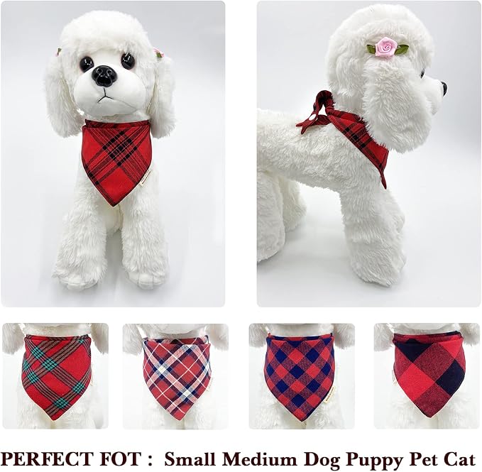 5PCS Dog Bandanas with Button - Image 4